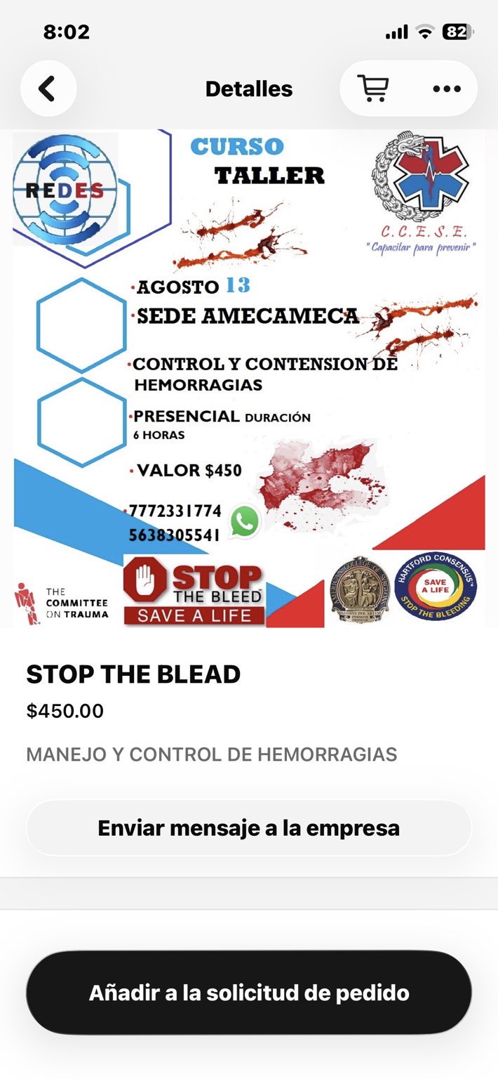 Curso de control de hemorragias